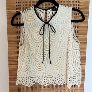 Zara scalloped edge top